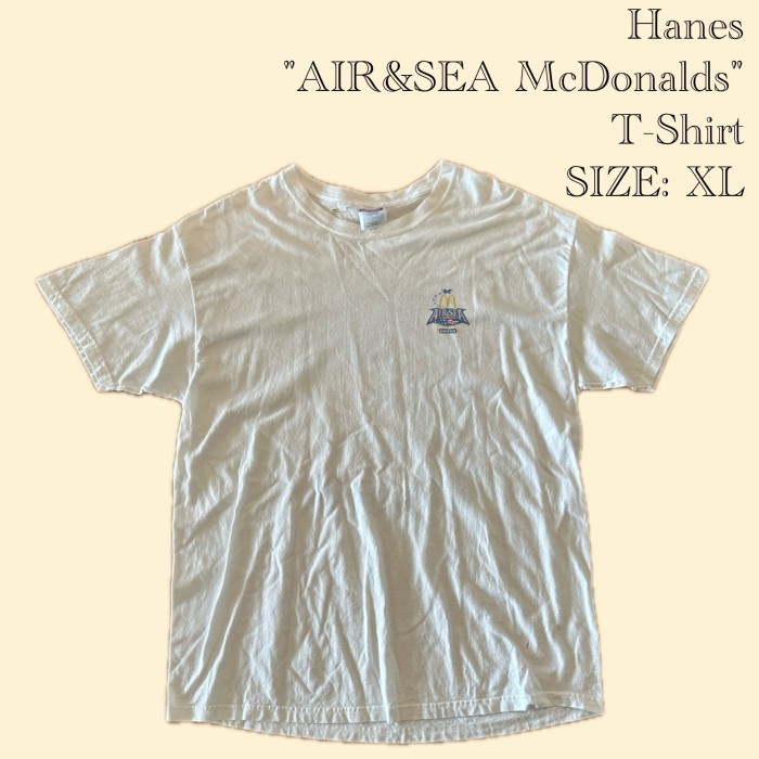 Hanes "AIR & SEA McDonalds" S/S T-Shirt - XL | Vintage.City 古着屋、古着コーデ情報を発信