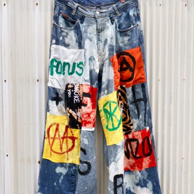 【"CUSTOM" 再構築 anarchy design wide denim pants】 | Vintage.City 빈티지숍, 빈티지 코디 정보