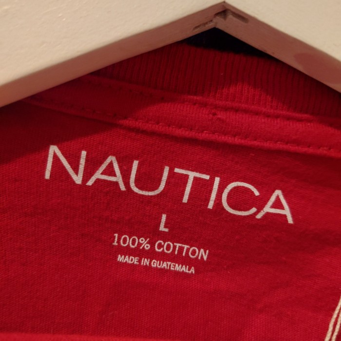 NAUTICA(ノーティカ)　ロンT　Lサイズ　レッド　コットン　グアテマラ　2794 | Vintage.City 古着屋、古着コーデ情報を発信