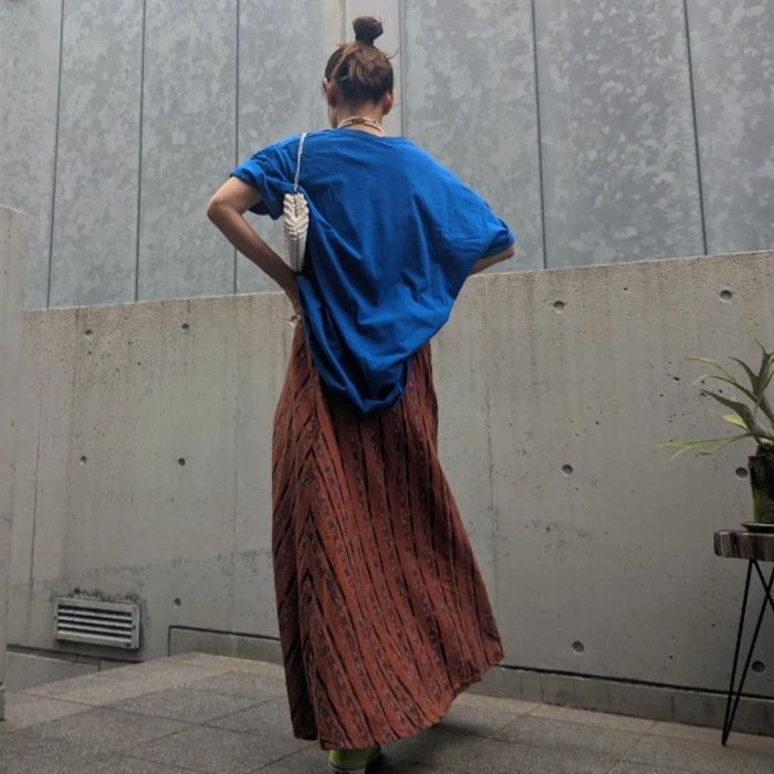 Ethnic Aline flare long skirt | Vintage.City 빈티지숍, 빈티지 코디 정보