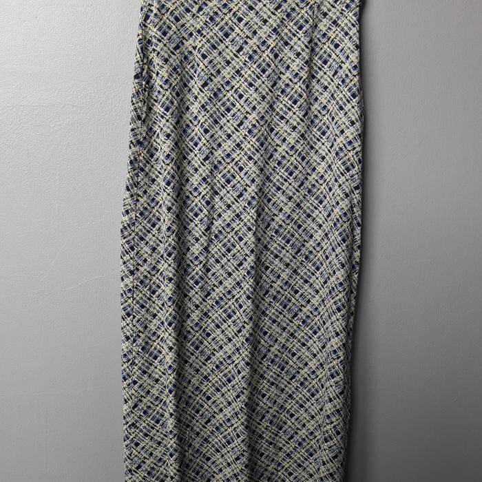 Sideslit tweed check long skirt | Vintage.City 빈티지숍, 빈티지 코디 정보