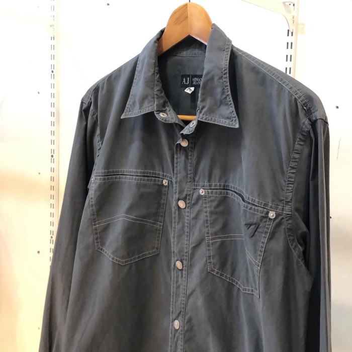 ARMANI JEANS Work designed shirt "Made in Italy" | Vintage.City 古着屋、古着コーデ情報を発信