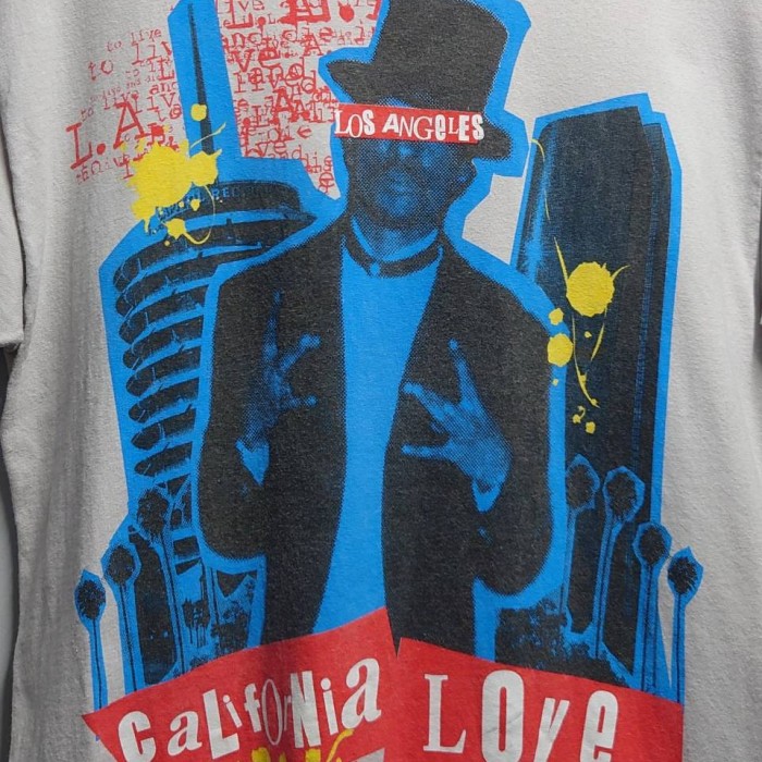 00’s TUPAC “California Love” プリント Tシャツ ブルーグレー系 M 半袖 2000年代 | Vintage.City 古着屋、古着コーデ情報を発信