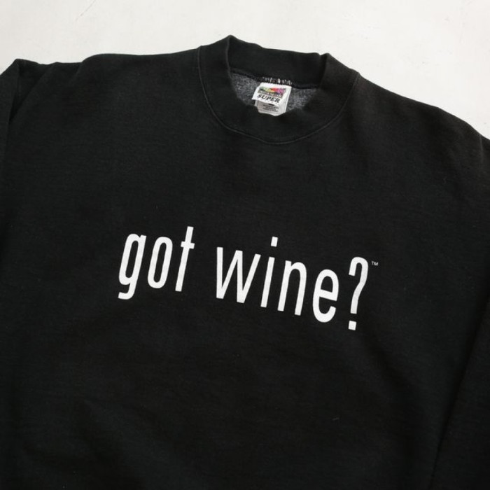 90's "got wine?" Sweat Shirt | Vintage.City 古着屋、古着コーデ情報を発信