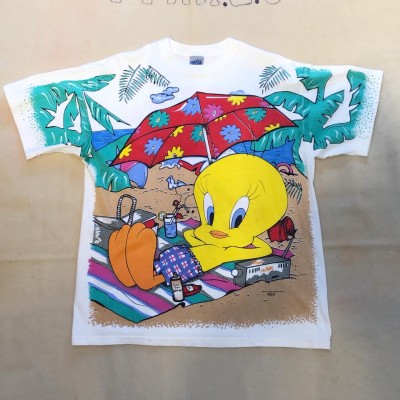 90's Looney Tunes "Tweety Bird" Printed T-shirt | Vintage.City 빈티지숍, 빈티지 코디 정보