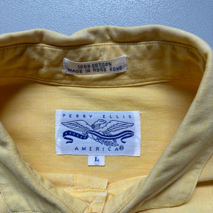 PERRY ELLIS L/S shirt “size L” ペリーエリス 長袖シャツ 黄色 | Vintage.City Vintage Shops, Vintage Fashion Trends