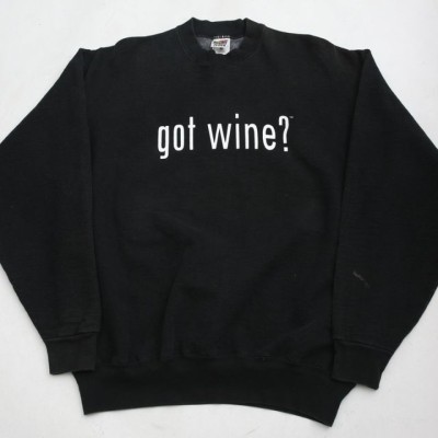 90's "got wine?" Sweat Shirt | Vintage.City 빈티지숍, 빈티지 코디 정보