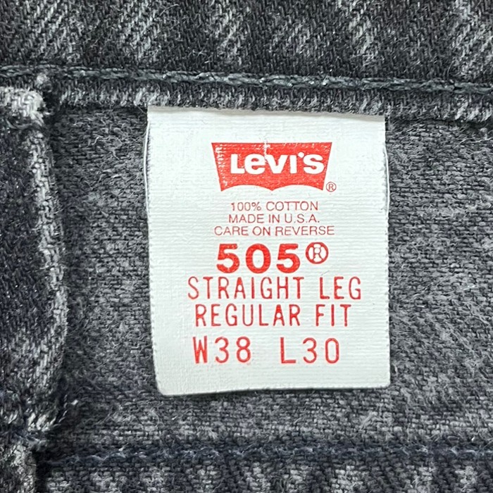 90'S LEVIS 505 デニム ブラック W38L30 USA製 (VINTAGE) | Vintage.City 古着屋、古着コーデ情報を発信