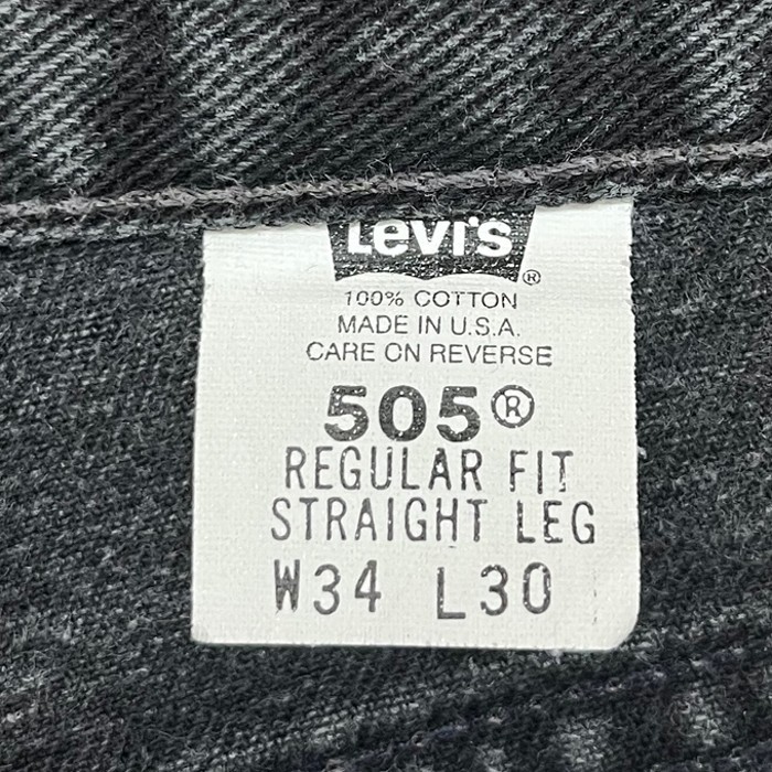 00'S LEVIS 505 デニム ブラック W34L30 USA製 (VINTAGE) | Vintage.City 古着屋、古着コーデ情報を発信