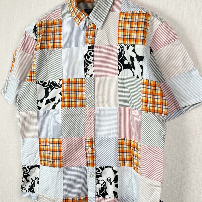 Stussy Patchwork S/S Shirt | Vintage.City 古着屋、古着コーデ情報を発信
