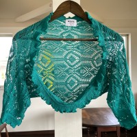 Green crochet bolero | Vintage.City 古着屋、古着コーデ情報を発信