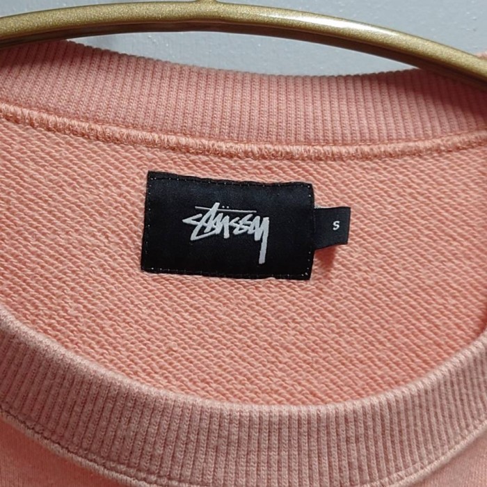 STUSSY スリーブロゴ スウェット ピンク系 S 日本製 | Vintage.City 古着屋、古着コーデ情報を発信