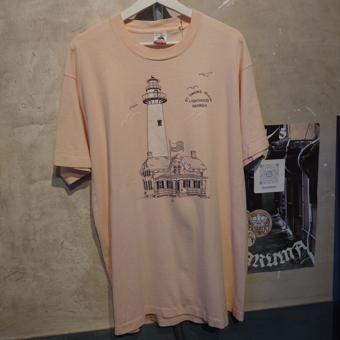 FRUITOFTHELOOM(フルーツオブザルーム)プリントTシャツ　XLサイズ　ピンク　USA製　コットン　2672 | Vintage.City 빈티지숍, 빈티지 코디 정보