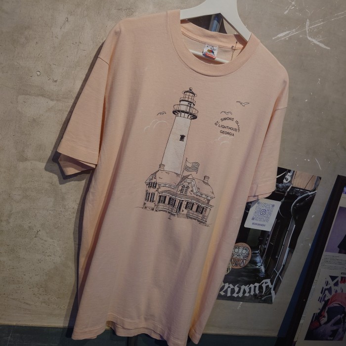 FRUITOFTHELOOM(フルーツオブザルーム)プリントTシャツ　XLサイズ　ピンク　USA製　コットン　2672 | Vintage.City 빈티지숍, 빈티지 코디 정보