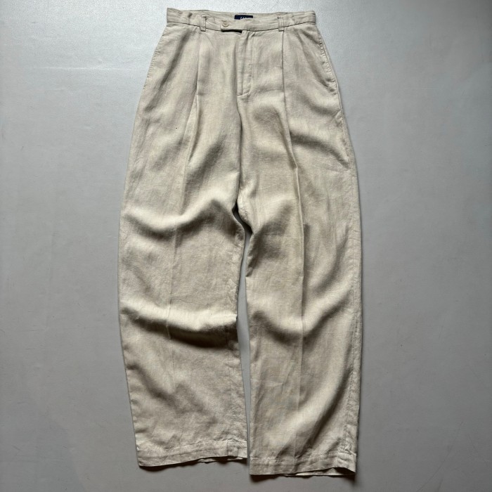 OLD GAP 1tuck linen slacks “実寸30×32” オールドギャップ 1タックリネンスラックス | Vintage.City 古着屋、古着コーデ情報を発信