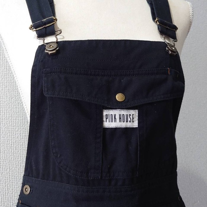90’s PINK HOUSE コットンツイル ジャンパースカート ブラック XL ピンクハウス 日本製 | Vintage.City 빈티지숍, 빈티지 코디 정보