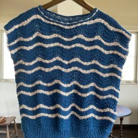 Blue knit vest | Vintage.City 古着屋、古着コーデ情報を発信