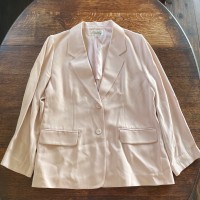 Silk100% baby pink jacket | Vintage.City 古着屋、古着コーデ情報を発信