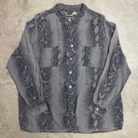 90-00’s CHICO’S DESIGN python pattern rayon shirt | Vintage.City 古着屋、古着コーデ情報を発信
