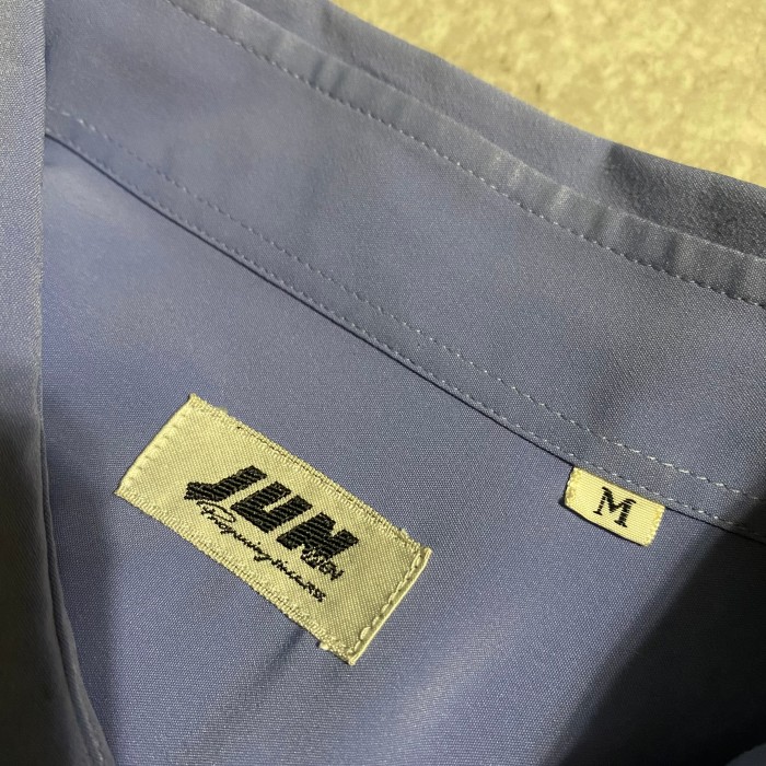 80’s JUN MEN polyester shirt “light blue” | Vintage.City 古着屋、古着コーデ情報を発信