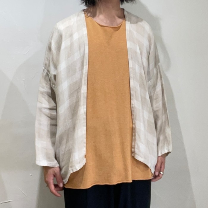 “ eskandar ” linen shirts jacket | Vintage.City 古着屋、古着コーデ情報を発信