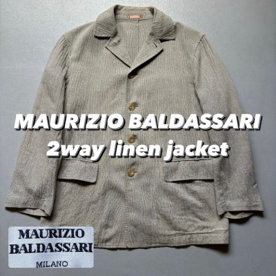 MAURIZIO BALDASSARI 2way linen jacket  イタリアブランド リネンジャケット テーラードジャケット | Vintage.City 빈티지숍, 빈티지 코디 정보