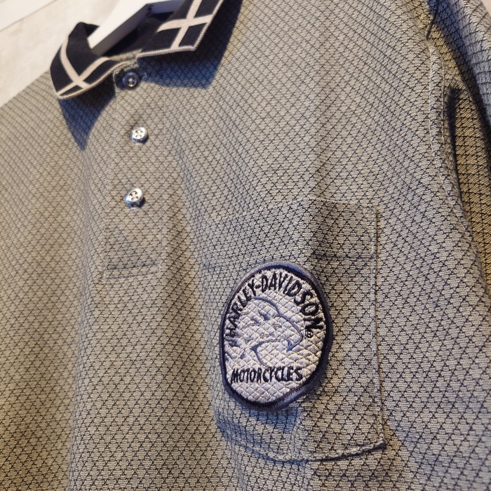 HARLEY-DAVIDSON ハーレーダビッドソン ポロシャツ　Mサイズ　グレー　2799 | Vintage.City 빈티지숍, 빈티지 코디 정보