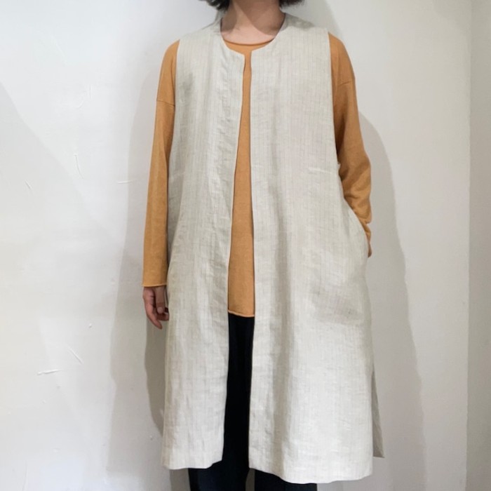 “ eskandar ” linen x hemp vest | Vintage.City 古着屋、古着コーデ情報を発信
