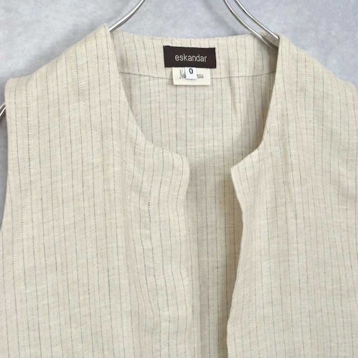 “ eskandar ” linen x hemp vest | Vintage.City 古着屋、古着コーデ情報を発信