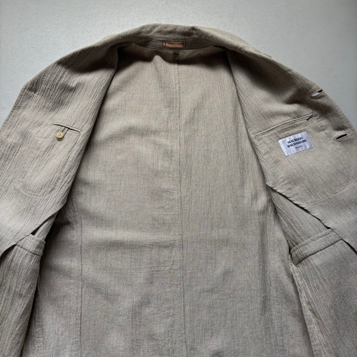 MAURIZIO BALDASSARI 2way linen jacket  イタリアブランド リネンジャケット テーラードジャケット | Vintage.City 古着屋、古着コーデ情報を発信
