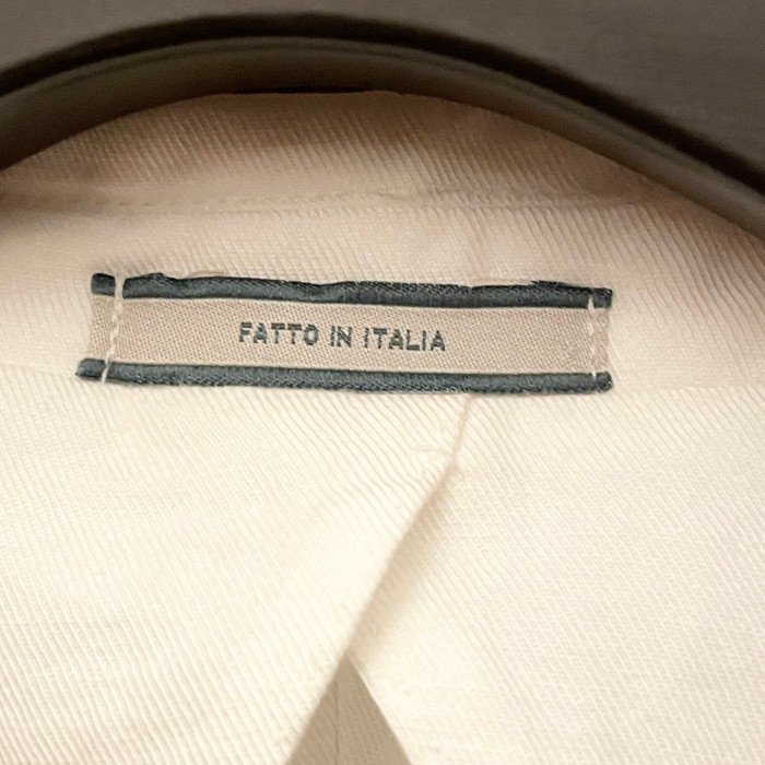 MADE IN ITALY製 CARACCIOLO NAPOLI コットンテーラードジャケット ホワイト 48サイズ | Vintage.City 古着屋、古着コーデ情報を発信