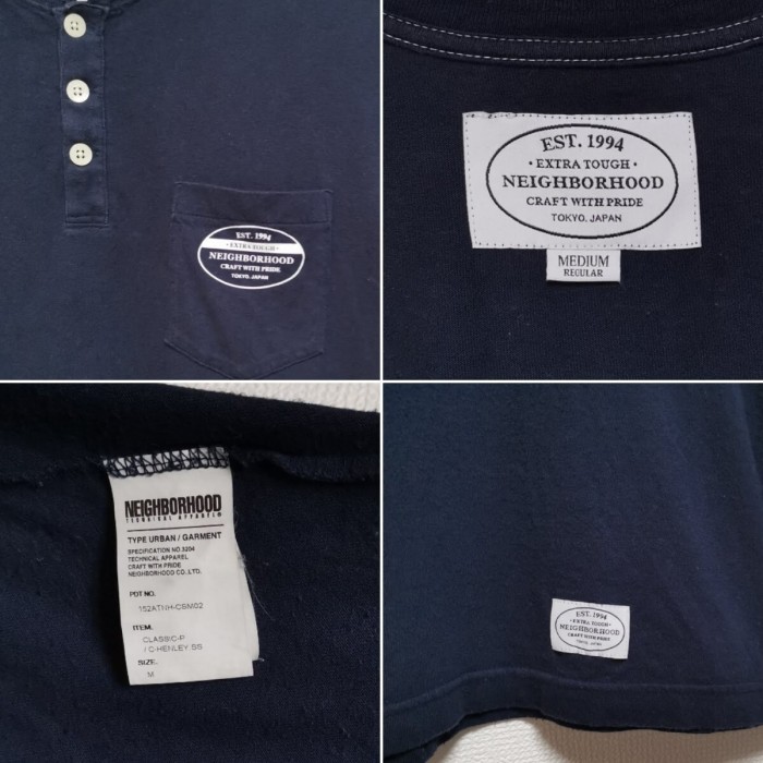 M ネイバーフッド NEIGHBORHOOD ヘンリーネック Tシャツ ポケT | Vintage.City 古着屋、古着コーデ情報を発信