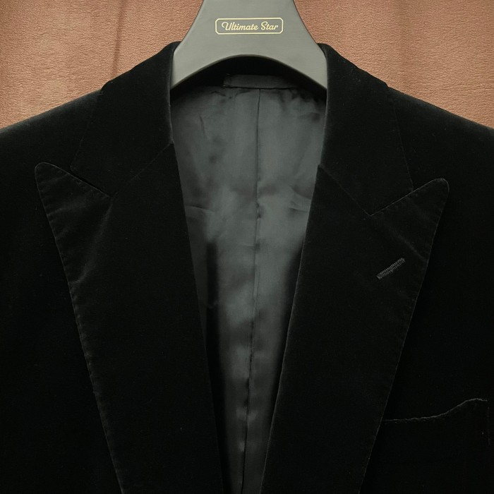 MADE IN ITALY製 RALPH LAUREN ベルベットテーラードジャケット ブラック 42Rサイズ | Vintage.City 빈티지숍, 빈티지 코디 정보