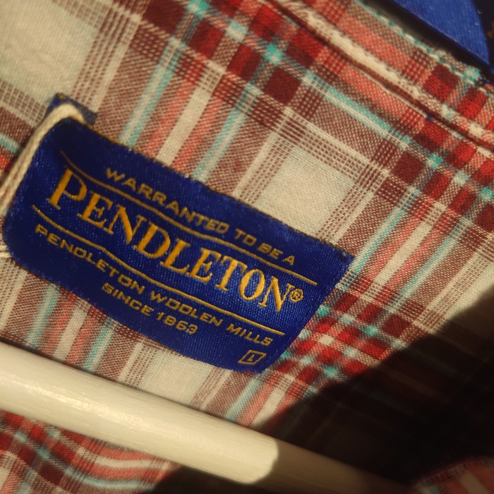 PENDLETON(ペンドルトン)　チェックシャツ　Lサイズ　コットン　インドネシア　レッド系　2285 | Vintage.City 古着屋、古着コーデ情報を発信