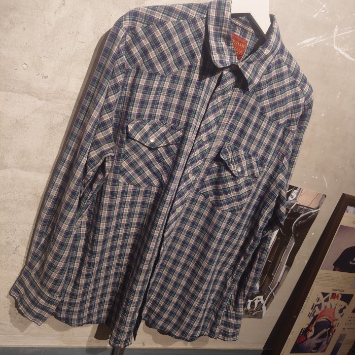 RUSTLER(ラスラー)　ウエスタンシャツ　XLサイズ　グリーン系　　2777 | Vintage.City 빈티지숍, 빈티지 코디 정보