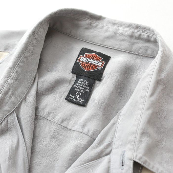 ハーレーダビッドソン シルク 半袖シャツ Harley Davidson Silk S/S Shirt | Vintage.City 古着屋、古着コーデ情報を発信
