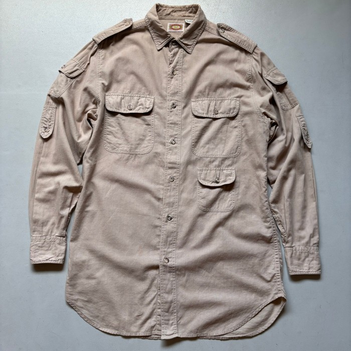 80s banana republic safari shirt “size S” 80年代 バナナリパブリック サファリシャツ メニポケ | Vintage.City 古着屋、古着コーデ情報を発信