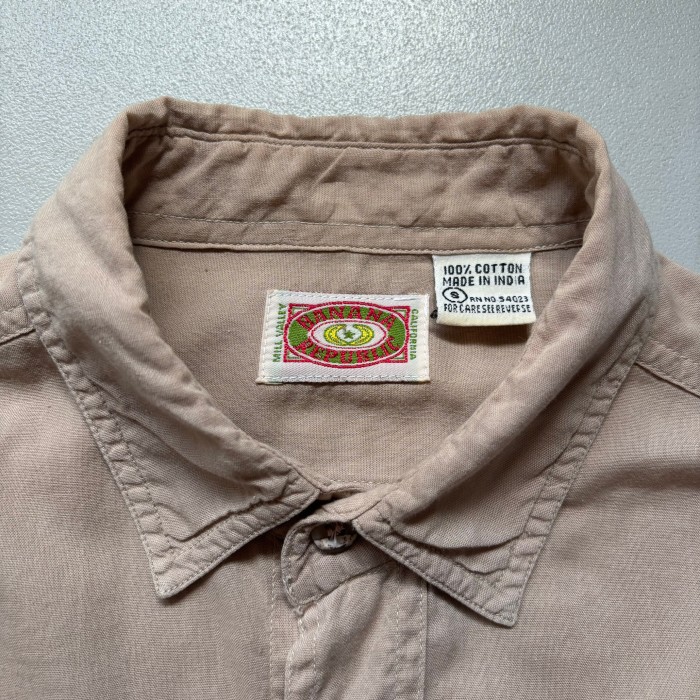 80s banana republic safari shirt “size S” 80年代 バナナリパブリック サファリシャツ メニポケ | Vintage.City 古着屋、古着コーデ情報を発信