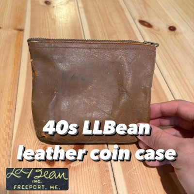40s LLBean leather coin case  40年代 エルエルビーン レザーコインケース 筆記体タグ 黒タグ | Vintage.City 古着屋、古着コーデ情報を発信