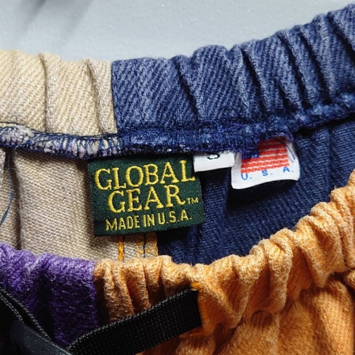 90’s GLOBAL GEAR USA製 ヘンプ イージーショーツ クレイジーカラー S ショートパンツ | Vintage.City 古着屋、古着コーデ情報を発信