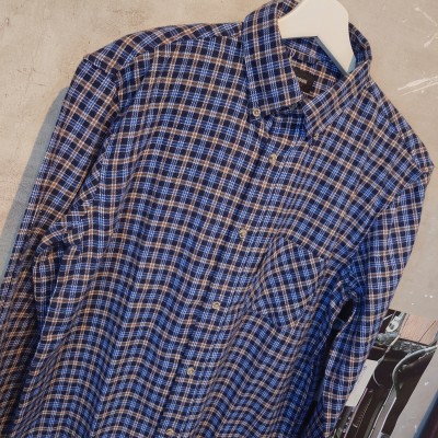 FIRST DOWN(ファーストダウン)　チェックシャツ　Mサイズ　ブルー系　ポリエステル他　バングラデッシュ　1640- | Vintage.City 빈티지숍, 빈티지 코디 정보