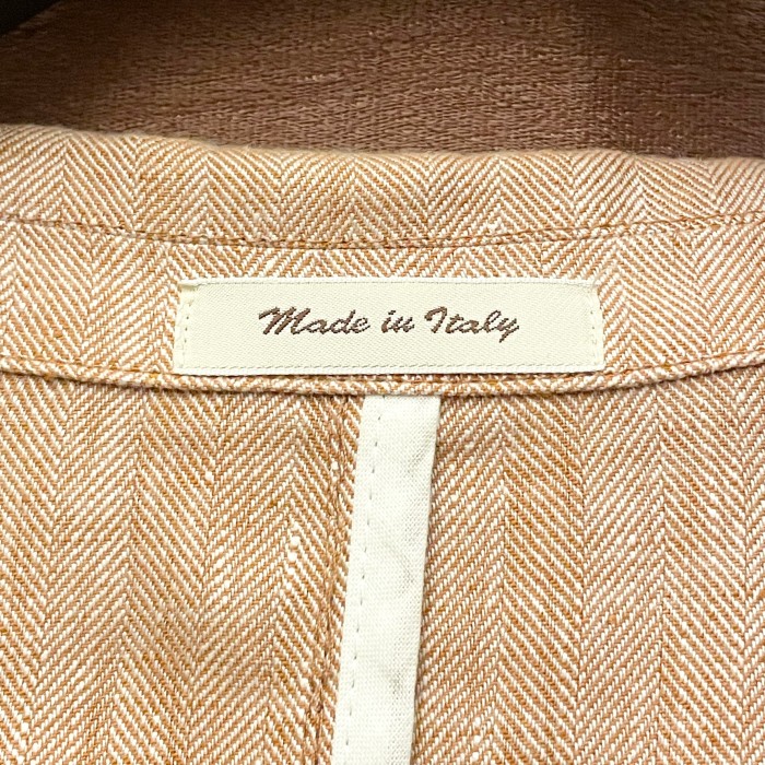 【BEAMS取り扱い】 MADE IN ITALY製 Mr.Rick Tailor リネンテーラードジャケット オレンジ 46サイズ | Vintage.City 古着屋、古着コーデ情報を発信