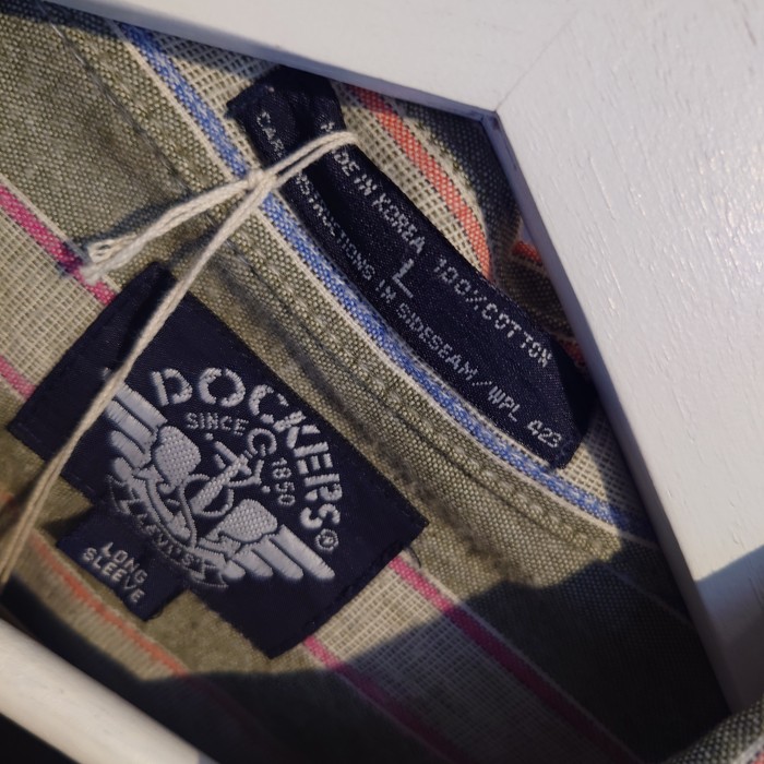 DOCKERS(ドッカーズ)ストラプシャツ　Lサイズ　グリーン系　コットン　KOREA　2771- | Vintage.City 古着屋、古着コーデ情報を発信