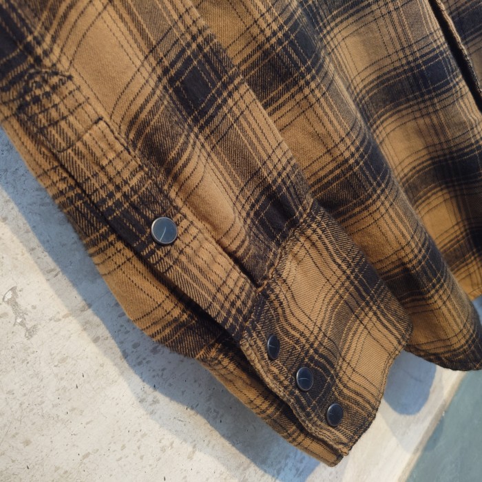 NSF　オンブレチェックシャツ　Sサイズ　USA製　ブラウン系　コットン　1381- | Vintage.City 빈티지숍, 빈티지 코디 정보