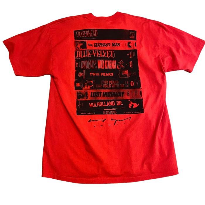 ビンテージ 90年代 デッドストック デヴィッドリンチ ムービー 作品 Tシャツ XL レッド | Vintage.City 빈티지숍, 빈티지 코디 정보