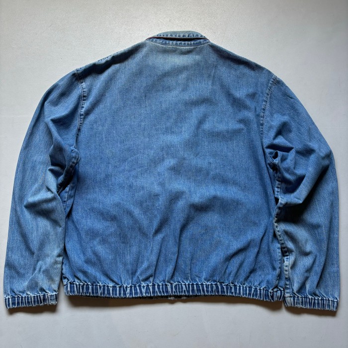 80s〜90s polo Ralph Lauren denim swing top jacket “size L” 80年代後期〜90年代初頭 ラルフローレン デニムスイングトップ ドリズラージャケット | Vintage.City 빈티지숍, 빈티지 코디 정보