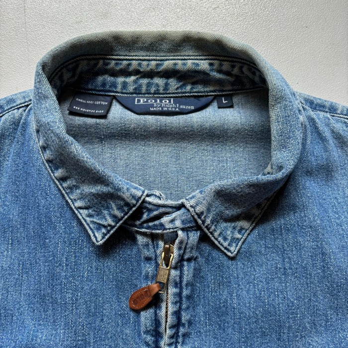 80s〜90s polo Ralph Lauren denim swing top jacket “size L” 80年代後期〜90年代初頭 ラルフローレン デニムスイングトップ ドリズラージャケット | Vintage.City Vintage Shops, Vintage Fashion Trends