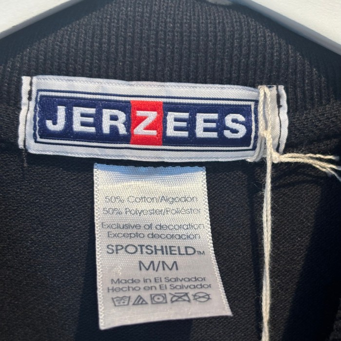 JERZEES ジャージーズ 半袖ポロシャツ　Mサイズ　ブラック　　コットン　ポリエステル　1442 | Vintage.City 빈티지숍, 빈티지 코디 정보