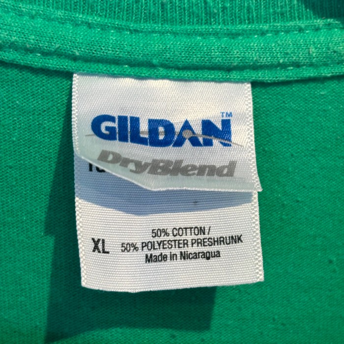 GILDAN ギルダン 半袖Tシャツ　XLサイズ　グリーン　　コットン　ポリエステル　1762 | Vintage.City 古着屋、古着コーデ情報を発信