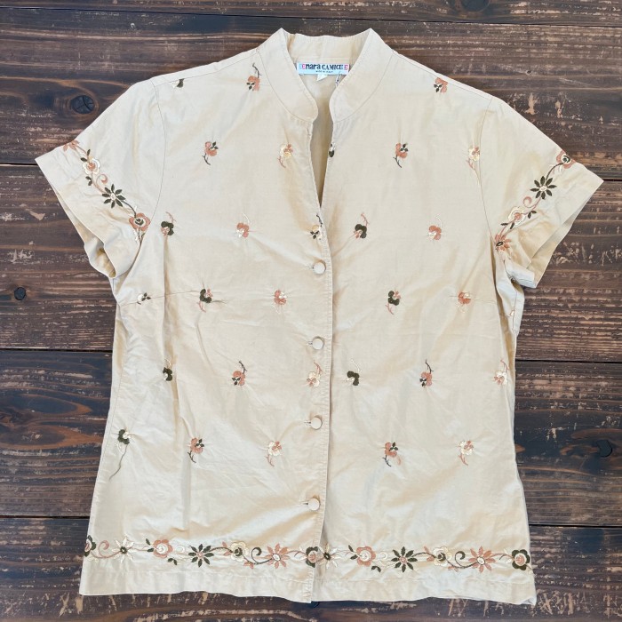 Made in Italy embroidery shirt | Vintage.City 古着屋、古着コーデ情報を発信